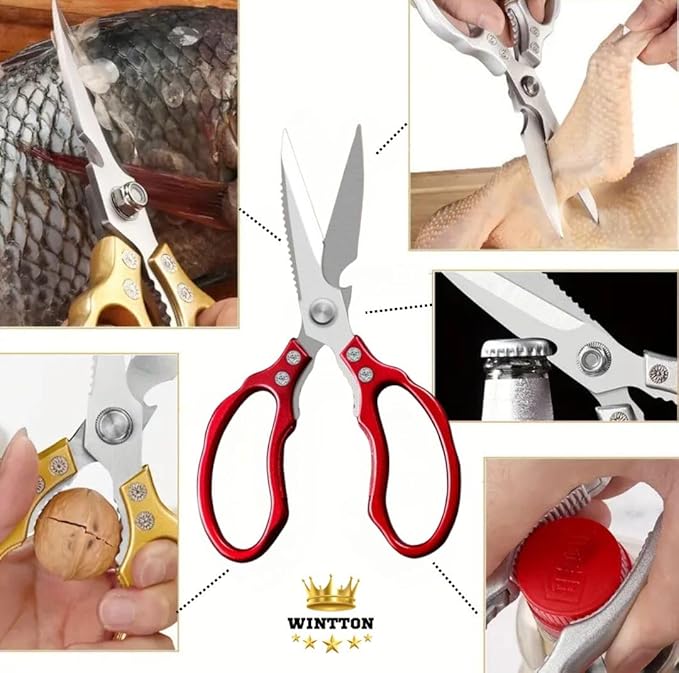 Kitchen Scissors - Kitchen Shears for Chicken and Meat Cutting - Cooking Scissors - Kitchen Shears For Food - Scissors Kitchen - Stainless Food Kitchen Scissors for Chicken - Food Scissors - Image 5