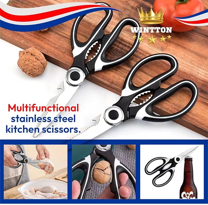 Kitchen Scissors - Kitchen Accessories - Kitchen Shears - Kitchen Utensils - Scissors All Purpose - Cooking Scissors - Fishing Scissors - Food Scissors - Kitchen Aid Scissors - Meat Scissors - Image 6