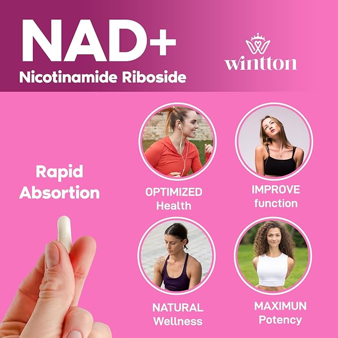 NAD Suplement Nicotinamide Riboside Supplement 900mg with Resveratrol & Quercetin | Boosts NAD+ & Supports Skin Aging | 80 Capsules - Image 5
