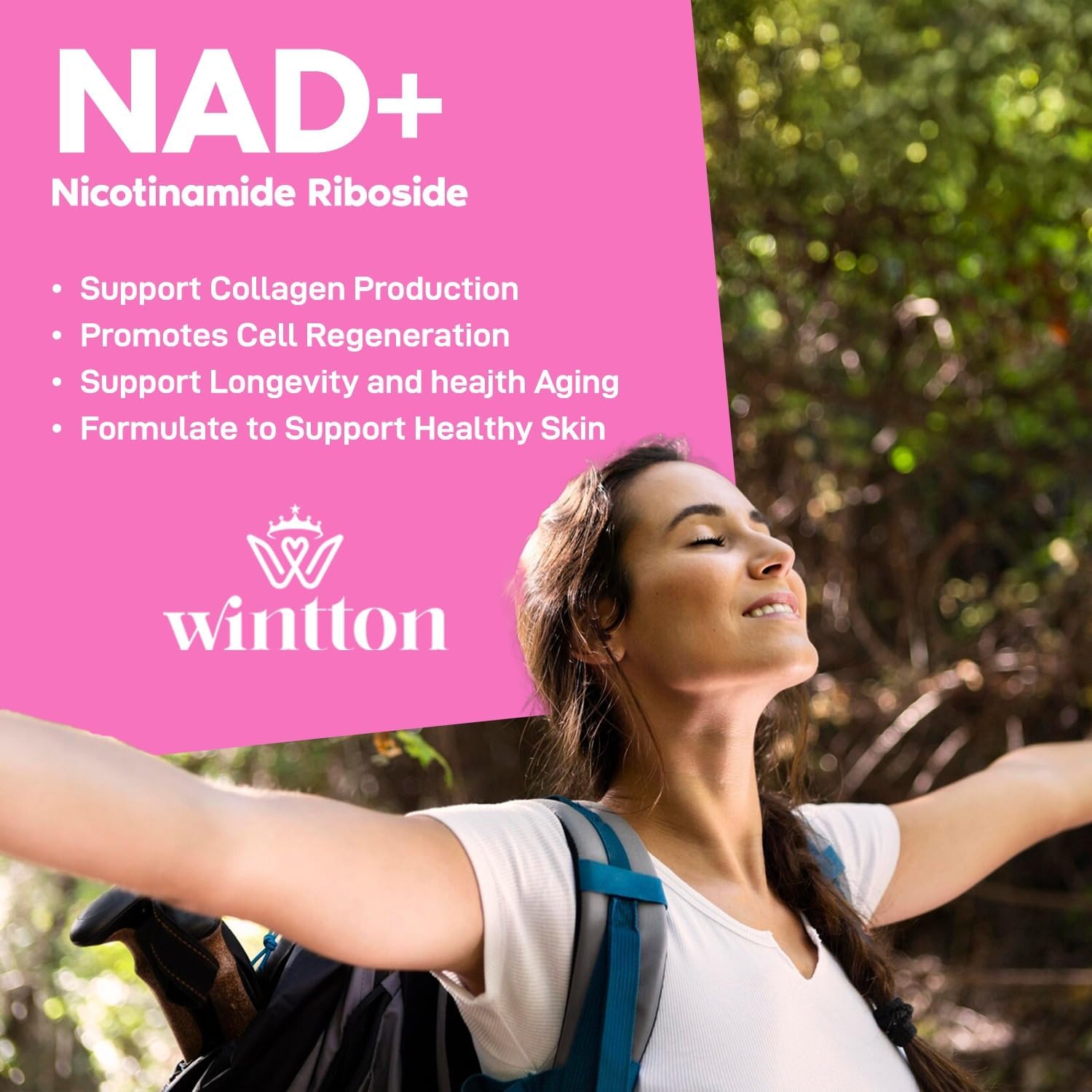 NAD Suplement Nicotinamide Riboside Supplement 900mg with Resveratrol & Quercetin | Boosts NAD+ & Supports Skin Aging | 80 Capsules - Image 7