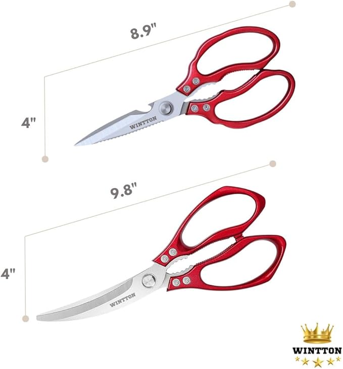 2 Pcs Kitchen Scissors - Kitchen Shears - Set Chicken Shears - Cooking Scissors - Meat Cutting Scissors, Chicken Cutter, Chicken Cutting Scissors, Food Scissors Kitchen Shears - Image 2