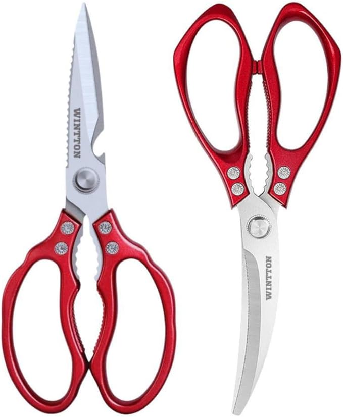 2 Pcs Kitchen Scissors - Kitchen Shears - Set Chicken Shears - Cooking Scissors - Meat Cutting Scissors, Chicken Cutter, Chicken Cutting Scissors, Food Scissors Kitchen Shears